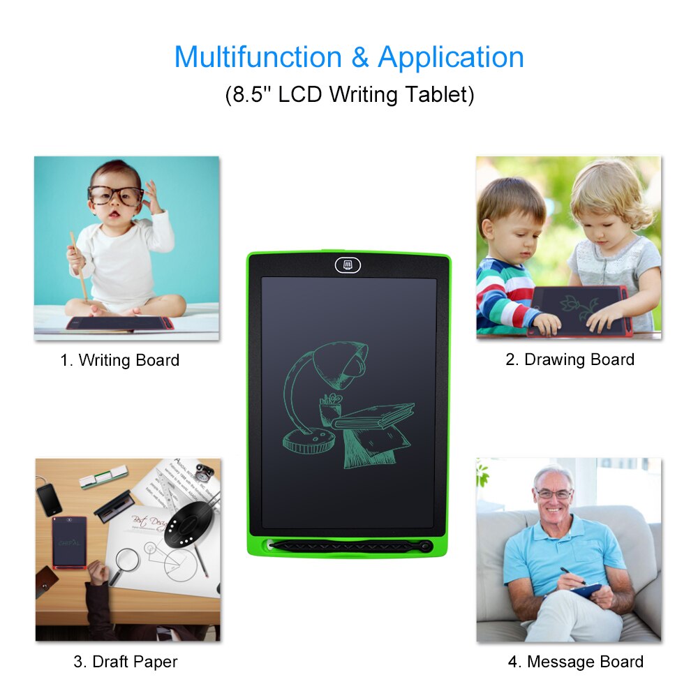 CHIPAL LCD Writing Tablet 8.5" Digital Drawing Board Electronic Handwriting Pads Message Graphics Board Portable Writing Board