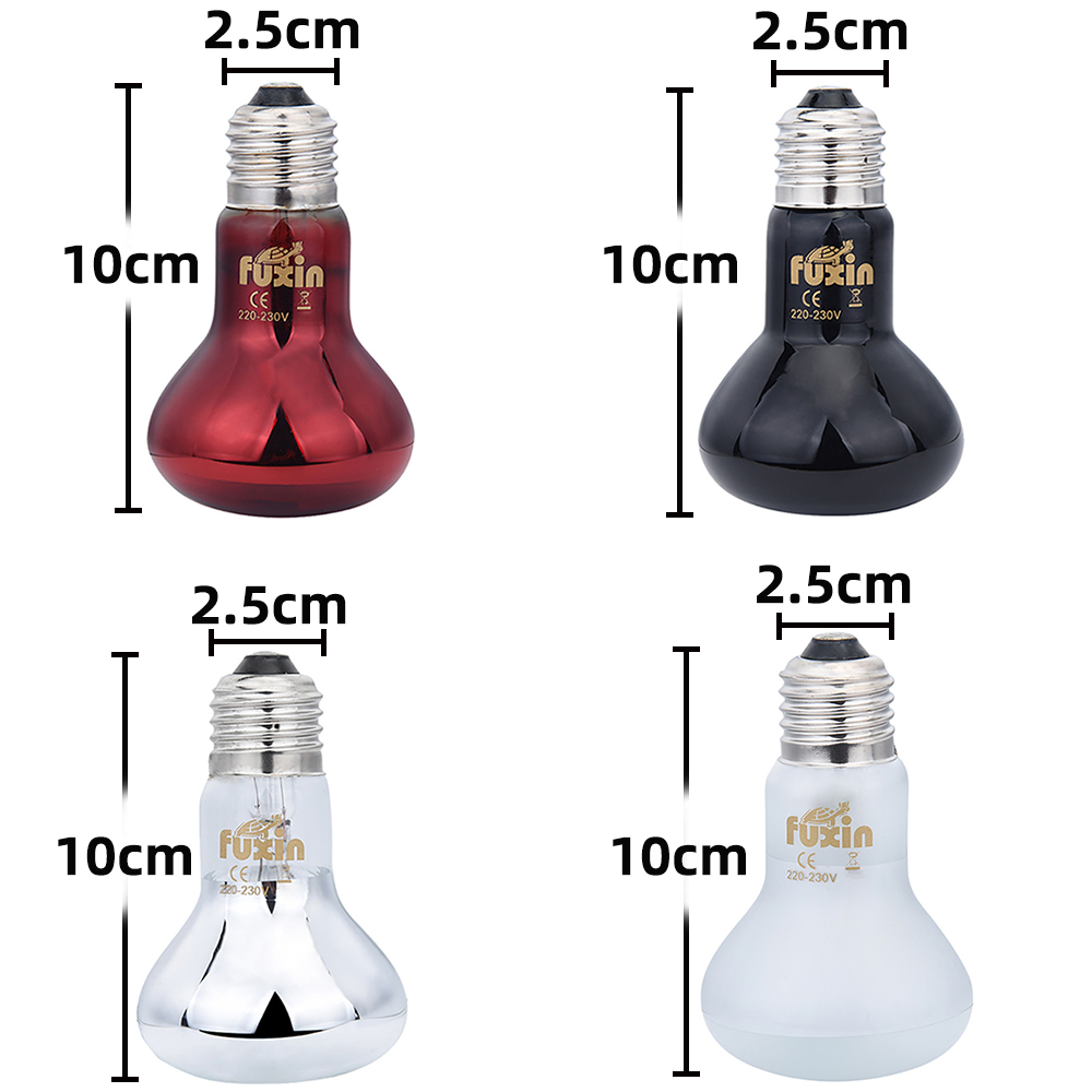 1Pc 4 Soorten Huisdier Verwarming Lamp Uva Dag Nacht Amfibie Snake Lamp Warmte Reptiel Lamp Licht 220-230V 25W 50W 60W 75W 100W