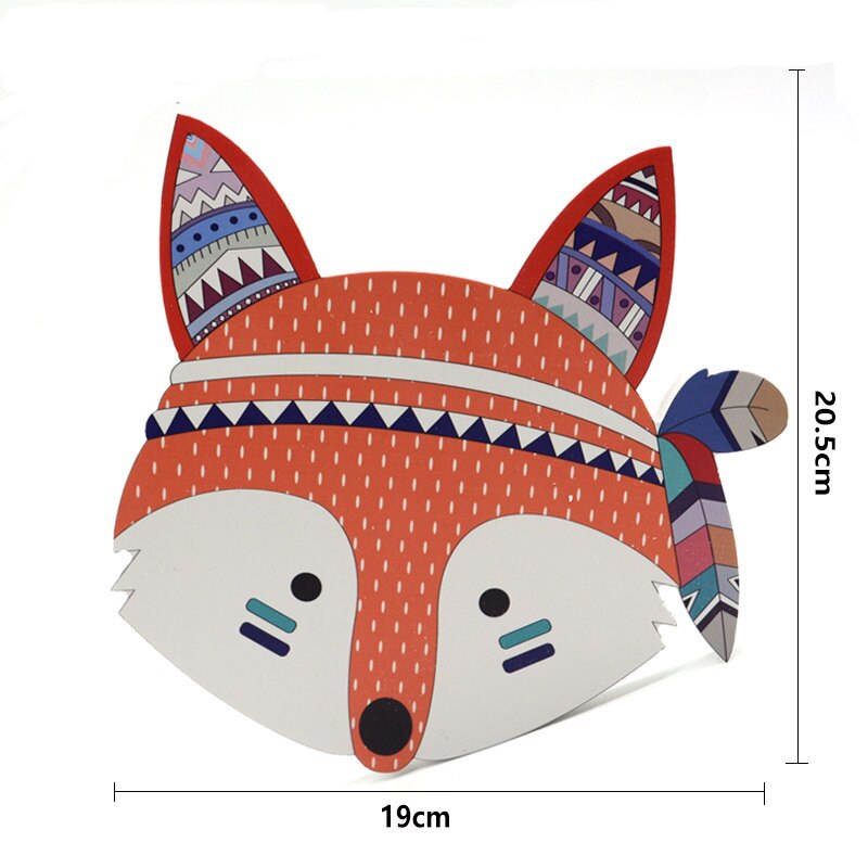 Autocollants muraux 3D animaux de style nordique, décoration pour chambre d&#39;enfant, Stickers muraux