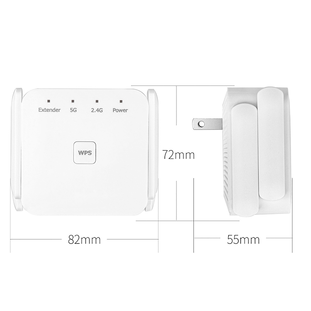 5G WiFi Repeater Wireless Wifi Extender 1200Mbps Wi-Fi Amplifier 300Mbps Long Range Wi fi Signal Booster 2.4Ghz Wifi Repiter