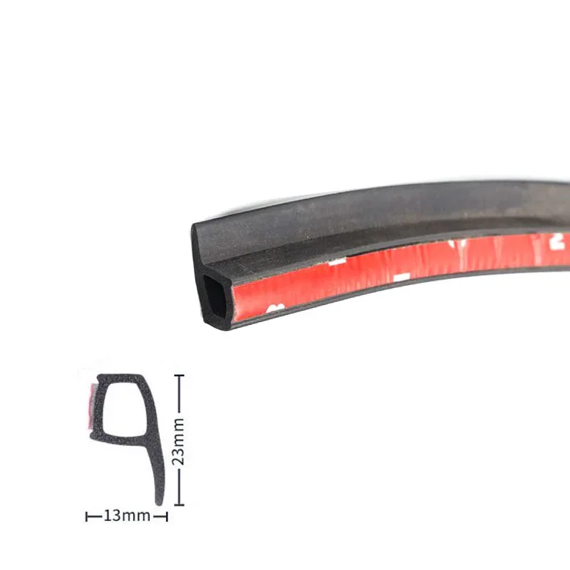 4 meter vorm B P Z Big D autodeurafdichtingsstrip EPDM-rubber Geluidsisolatie Tochtstrip Geluiddichte autodichting Sterke lijm: Blauw