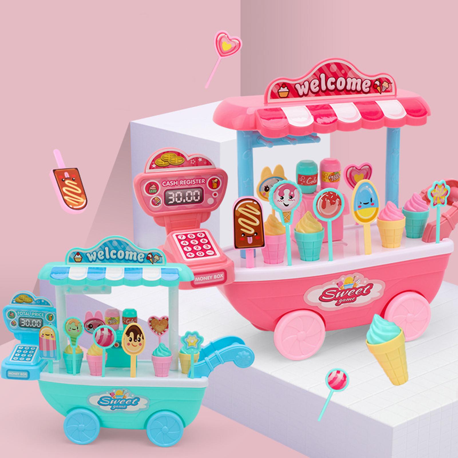 Lollipop Trolley Detailed Durable Plastic Kids Simulational Candy Shop for Home