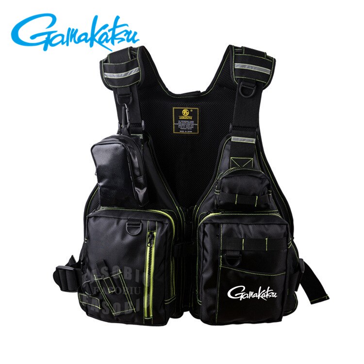 Gamakatsu Fishing Vests Life Jacket Buoyancy Suit Adult Breathable Waterproof Sea Fishing Travel Multi-Pockets Vest: Photo Color 2