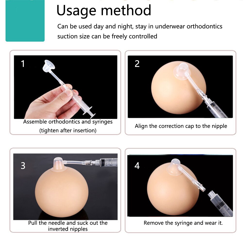 2pcs Nipple Aspirator Corrector Breastfeeding Aid Girls Inverted Women Health Care PP Effective Painless Redress Small Sucking