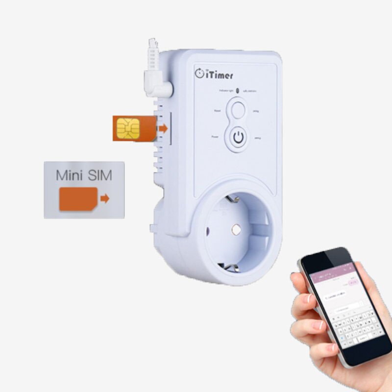 Gsm Afstandsbediening Eu Socket Power 10A Russische Smart Switch Met Temperatuur Sensor Sim-kaart Slot Telefoon Controle (Alleen russisch)