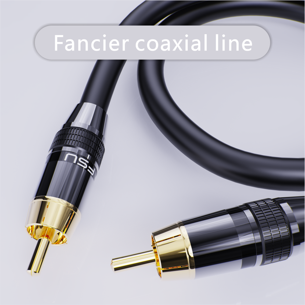 Digital lyd koaksial rca-kabel spdif-kabel premium stereolyd rca til rca-hann høyttaler hifi subwooferkabel av  tv 1m 2m 3m 5m