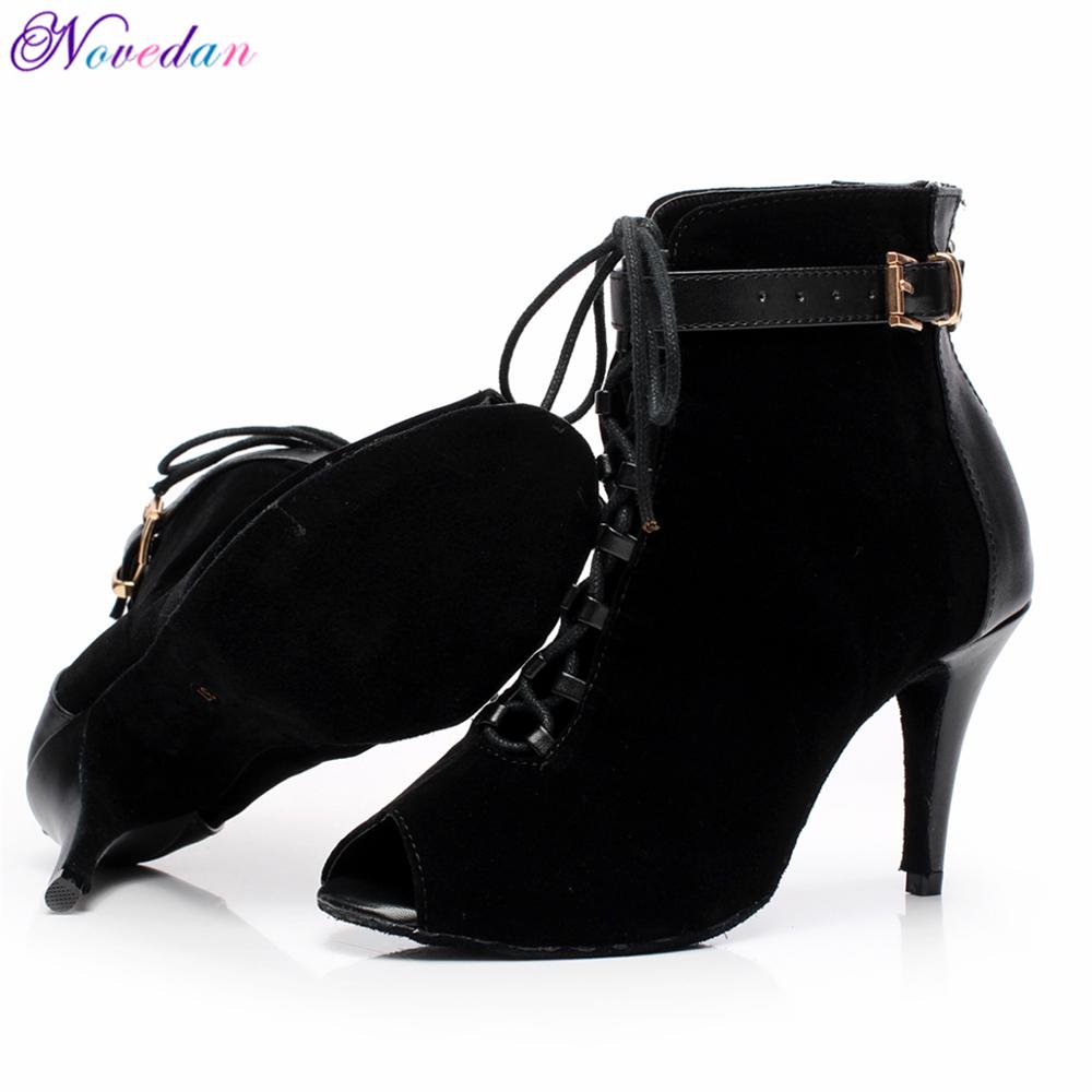 Frau Latin Dance Schuhe Damen Mädchen Sneaker Tanzen Stiefel Für Frauen Jazz Ballsaal Kizomba Salsa Dance Schuhe High Heels 8,5 cm