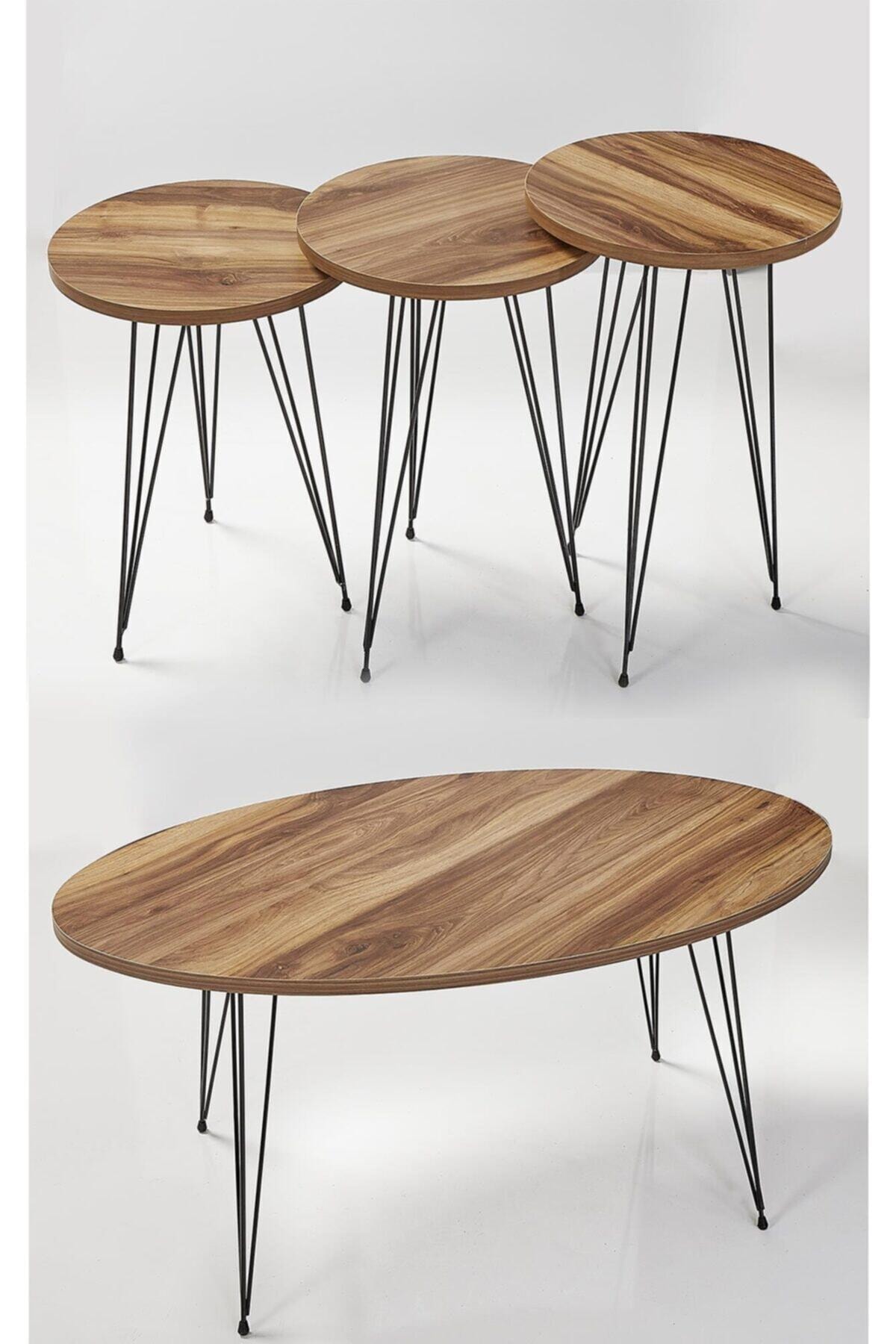 3 pièces table basse bois moderne canapé table d'appoint meubles de maison mignon salon chevet petite table ronde créative décor à la maison