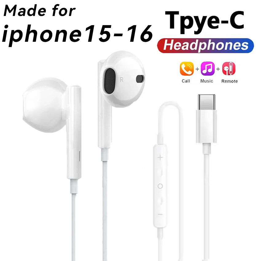 Original Wired Earphones for Apple Lightning iPhone 15 16 14 13 12 11 Pro Max Mini X XS XR X 7 8 6 Plus SE Headphones Accessorie: WHITE