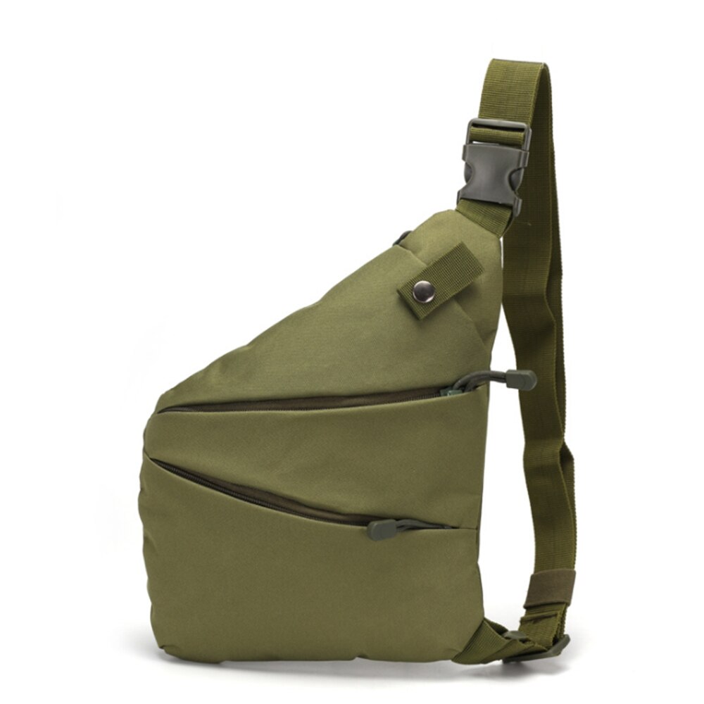 Bolso de hombro de bolsillo Personal para hombre, bolsa cruzada de pecho antirrobo, impermeable, informal, para deportes de ciclismo: Green
