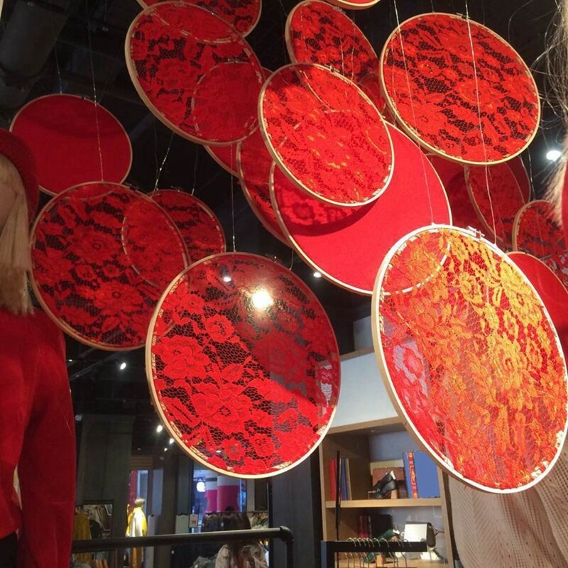 12 Pieces 12 Inch Embroidery Hoops Wooden Round Adjustable Bamboo Circle Cross Stitch Hoop Ring Bulk for Art Craft Handy Sewing