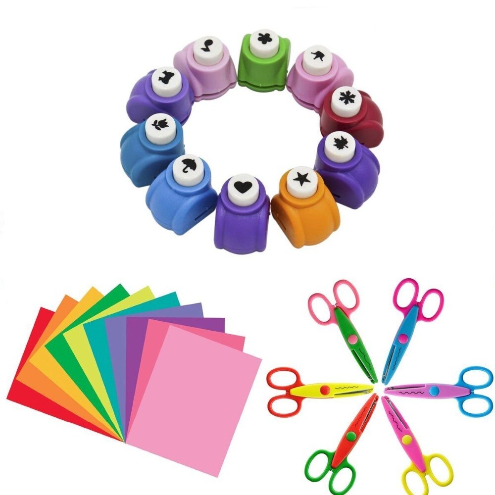 Mini Paper Punch Set Handgemaakte Ambachten en Scrapbooking Tool Voor Photo Gallery DIY Card Stoten Embossing apparaat