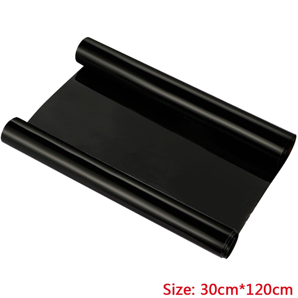 Kleurrijke Koplamp Achterlicht Auto Tint Film Overlay Sticker Cover 30*60/120Cm Ew: Dark Black
