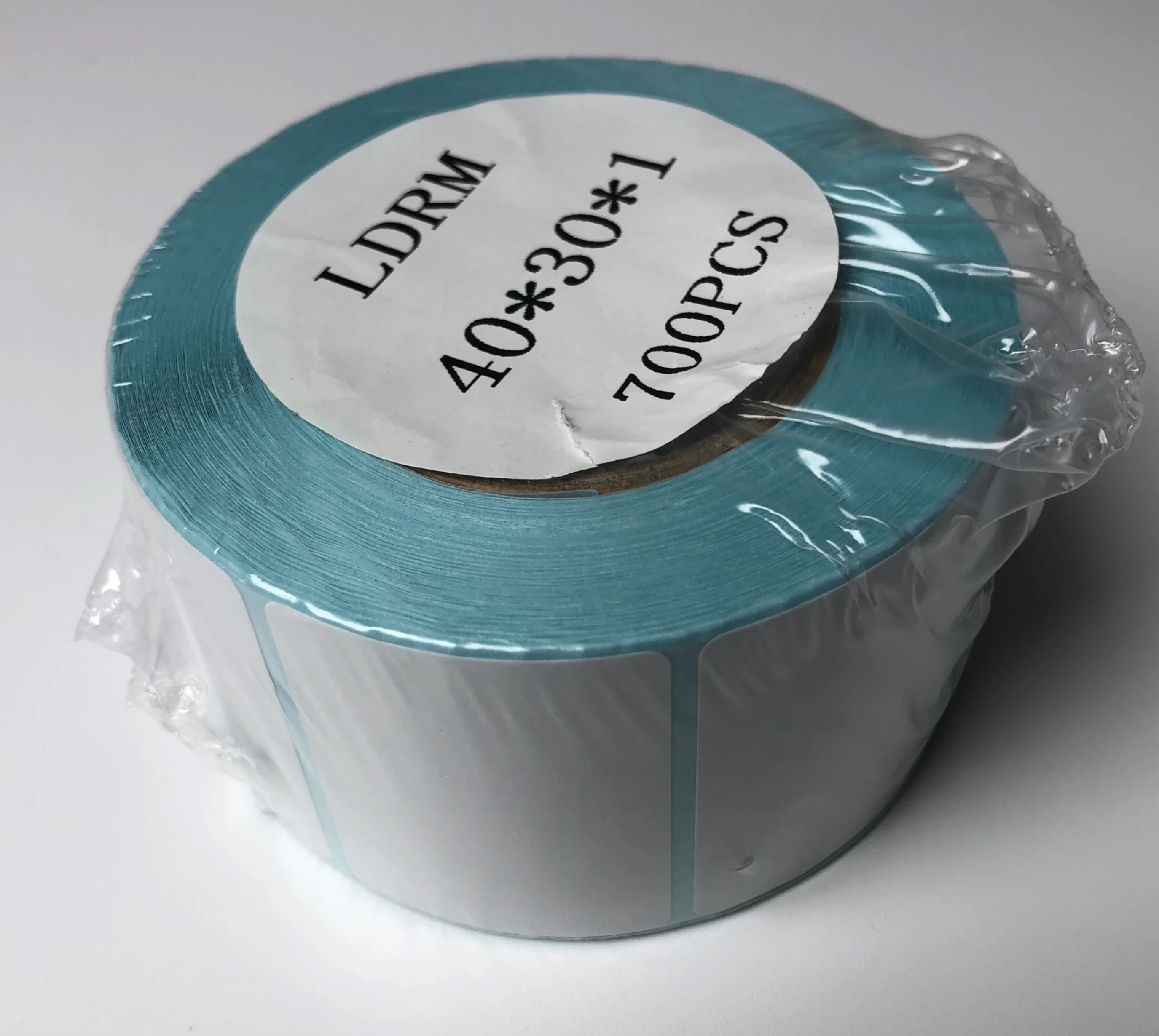 Rouleau d'étiquettes thermiques auto-adhésives, 700 pièces/rouleau, prix de supermarché, étiquette de code à barres vierge, impression directe, papier d'impression étanche: Bleu