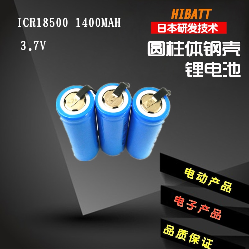 ICR18500 1400 MAH 3.7 V lithium batterij 104401634014500 1835010280 Oplaadbare Ion Cell