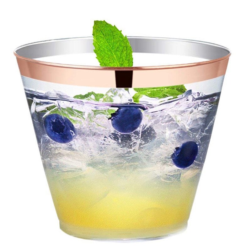 Bestrose Goud Plastic Cup Papieren Handdoek Tafelkleed Regen Zijde Gordijn Birthday Party Wedding Decorations