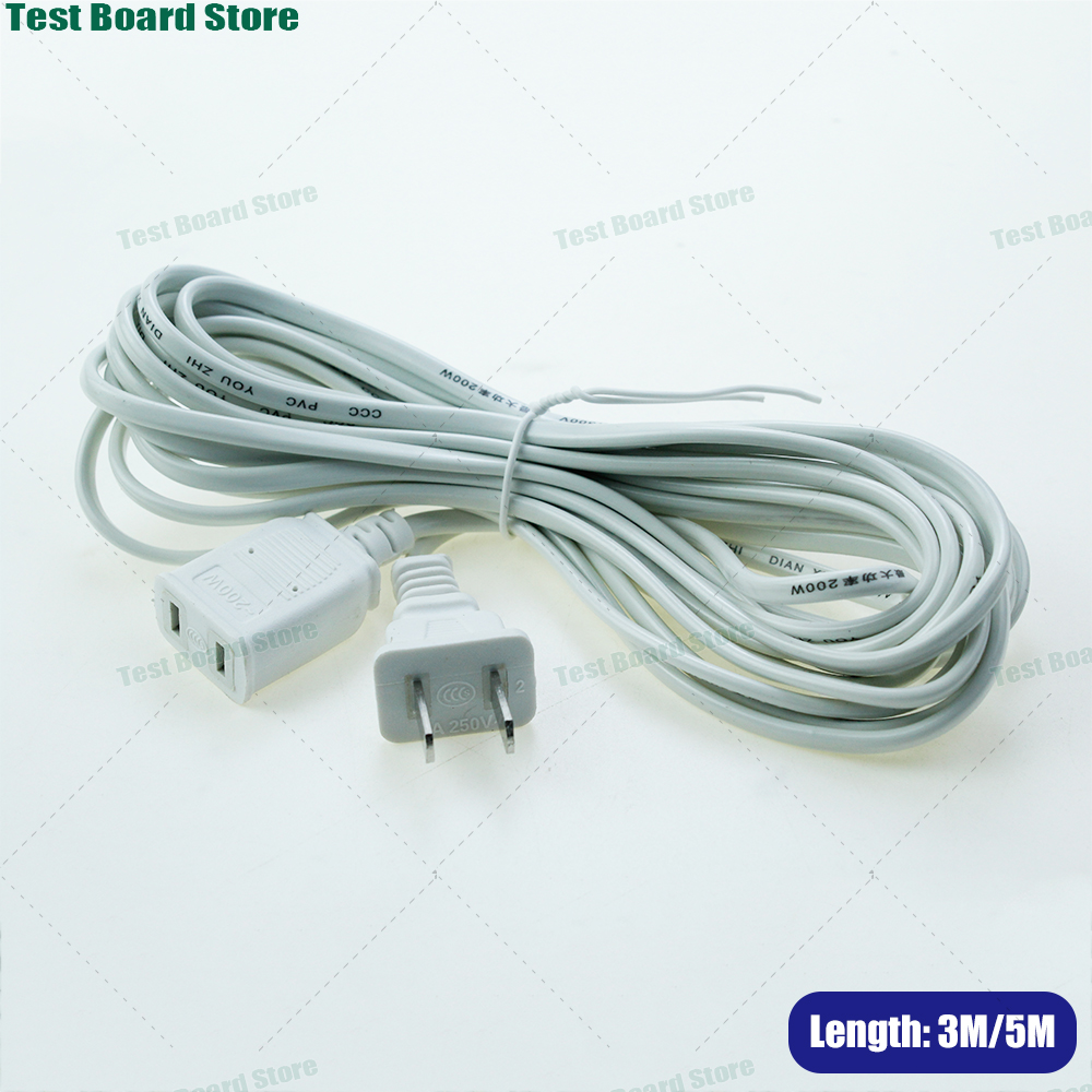 1Pce 2P male to two female 200W 6A 250V power extension conversion plug cable power cord for mobile phone charging monitoring ca