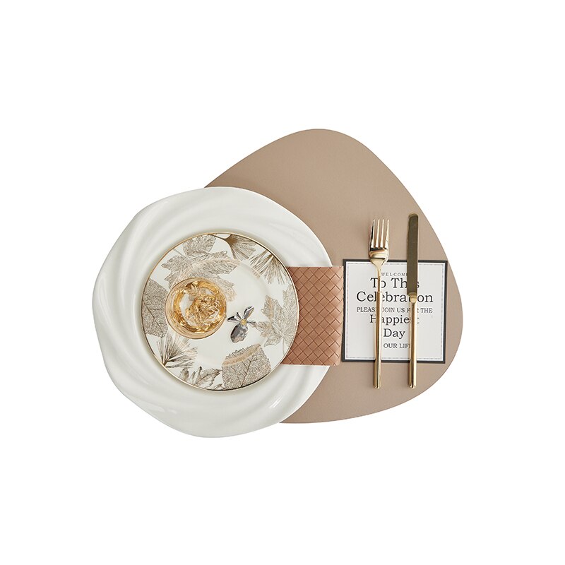 Maple Leaf Patroon Plaat Fruit Gerechten Schotel Dessert Diner Plaat Servies Set Dessert Bead Wedding Plaat Decoratieve Servies