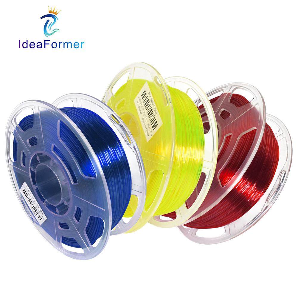 3D Printer Tpu Rubber Flexibele Printing Filament 0.8Kg Multicolor Transparante Spool 1.75Mm Elastische 3D Print Verbruiksartikelen Filamento