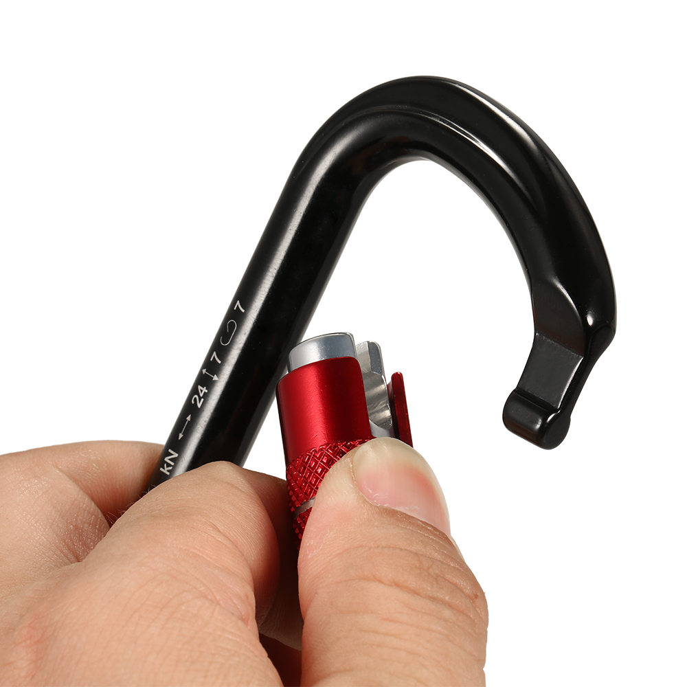 Hand Rope Grab Protector Wiregate Carabiner 15KN Riser Anti-fall Safety Rope Grab Device Carabiner for Outdoor Rock Climbing