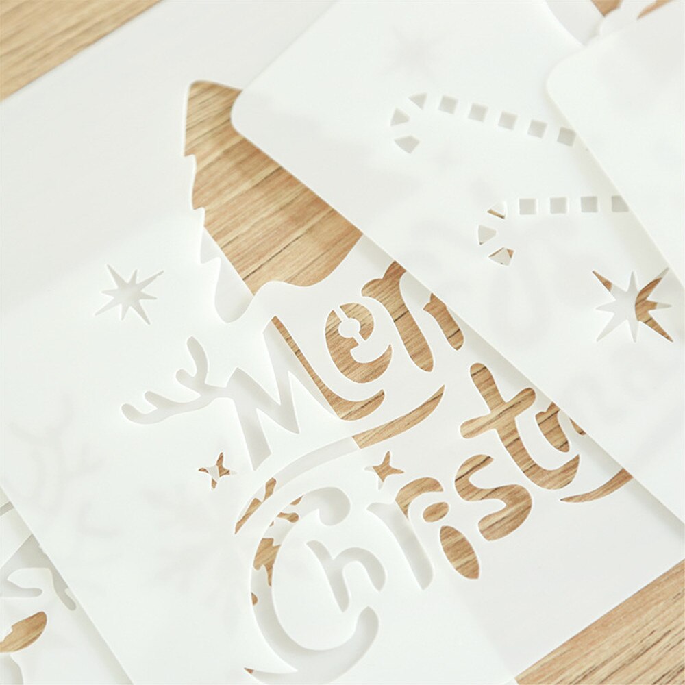 Merry Christmas Words Letter Layering Stencils For Walls Painting Scrapbooking Stamp Album Decor Embossing Paper Card Template