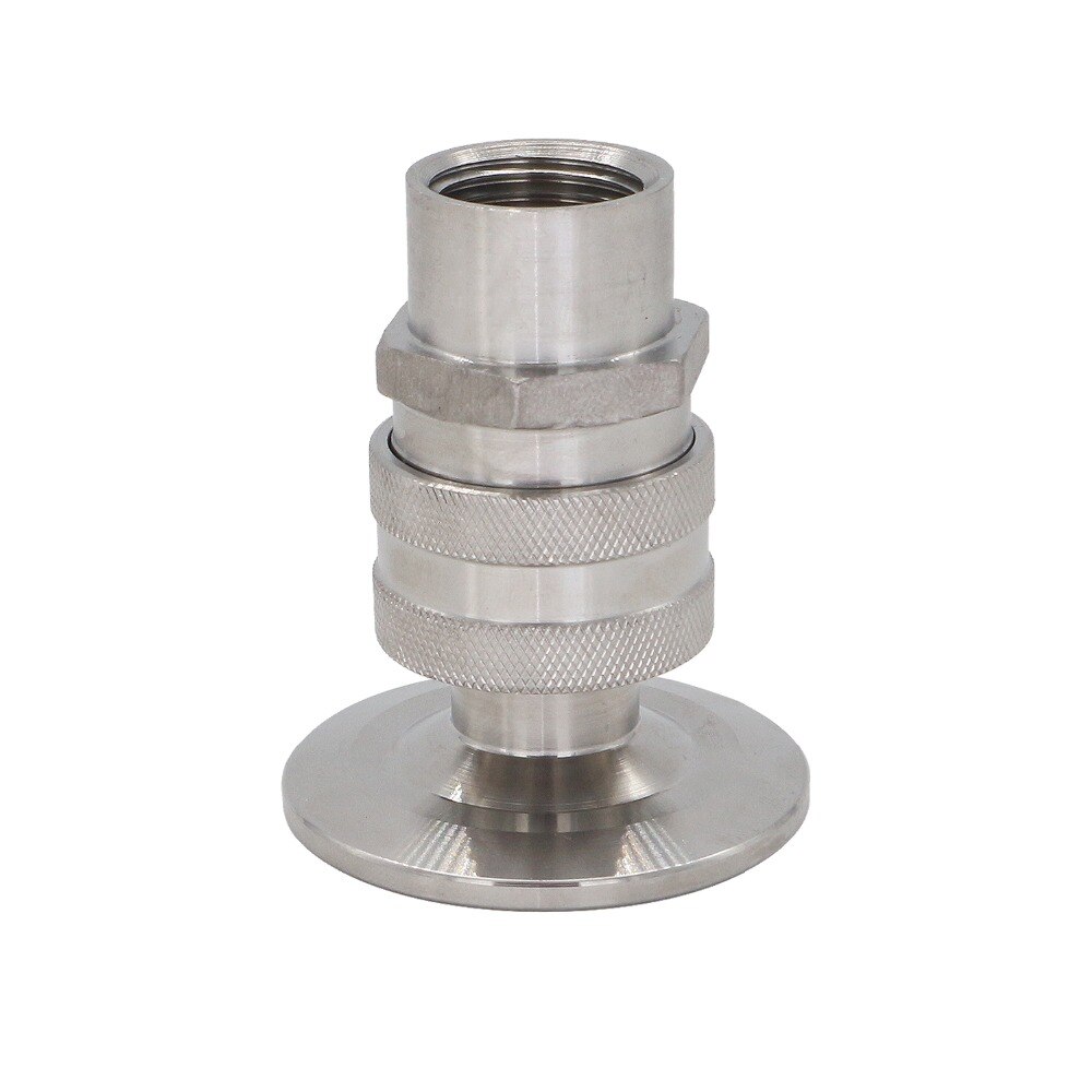 Homebrew quick disconnect with Sanitary 1.5"Tri Clamp 1/2" Barb.MPT,FPT