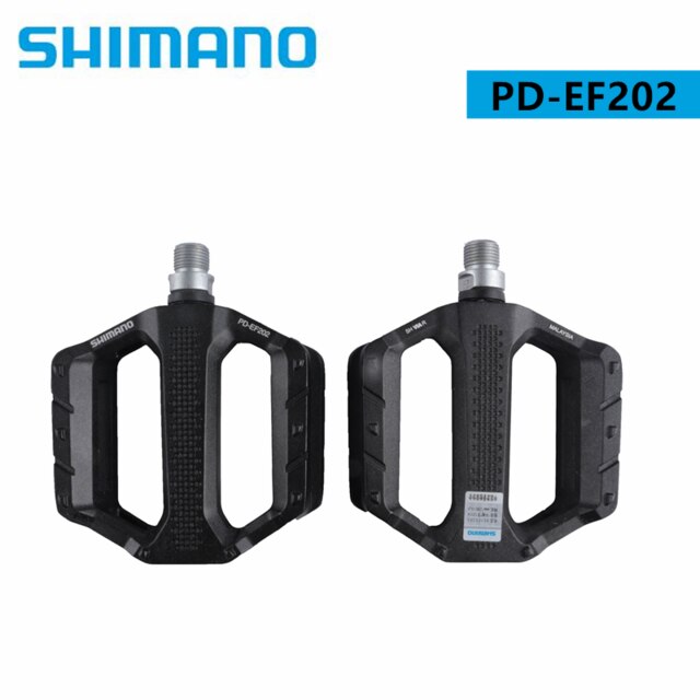 Shimano-eje de Pedal plano de PD-EF202, durabilidad igual a los modelos de , cuerpo ancho de aluminio para montar todos los días, PD-EF102: PD-EF202