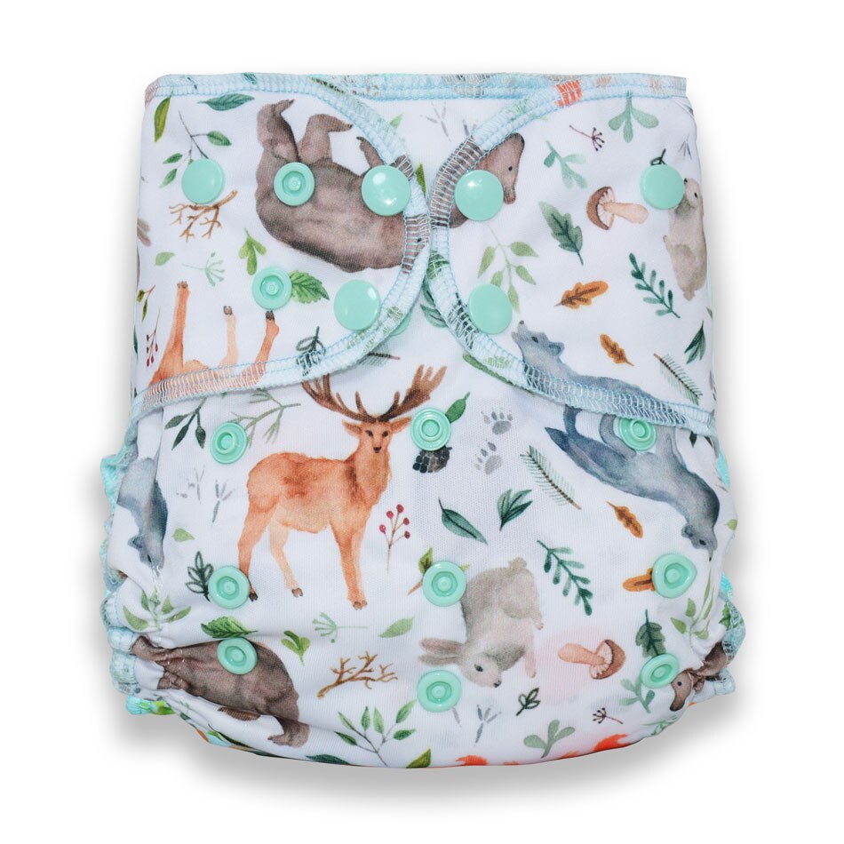 Miababy – couche épaisse AI2 en coton et bambou pour bébé, couche imperméable en tissu pour la nuit, 1 pièce: CP26clothdiaper