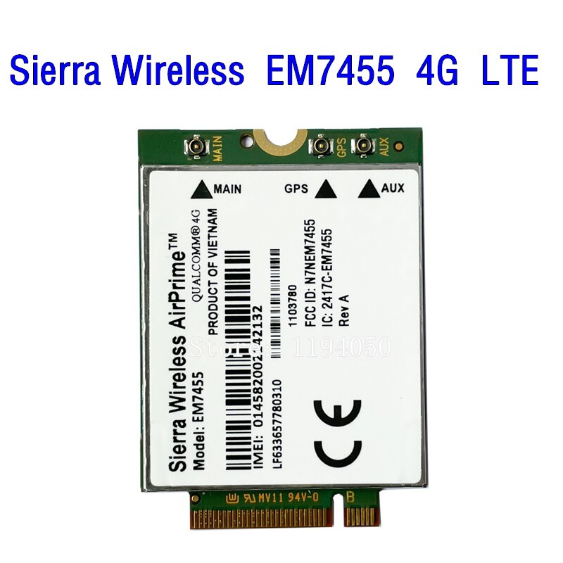 EM7455 Fdd/Tdd Lte Cat6 300M 4G Module 4G Kaart Voor Laptop 4G Lte Kaart