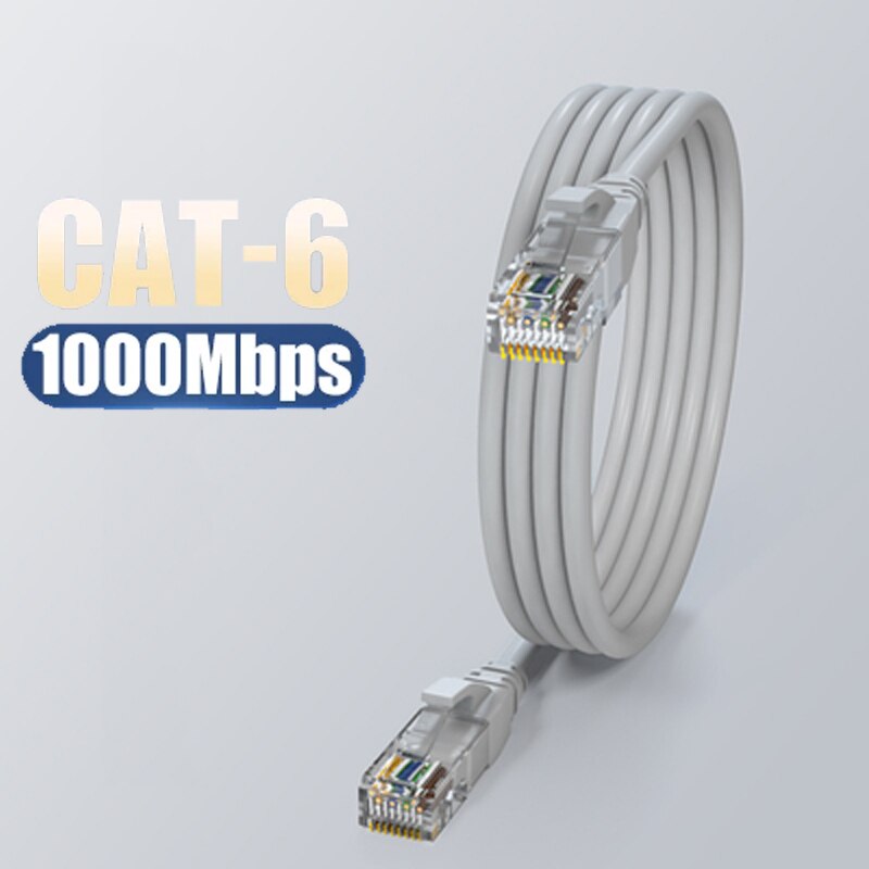 Cavo 20M Ethernet Cat6 cavo Lan cavo di rete RJ45 Cat 6 UTP 30m cavo Patch per Router portatile RJ45 Internet Cat 6 cavo 50m: GRAY / 20m