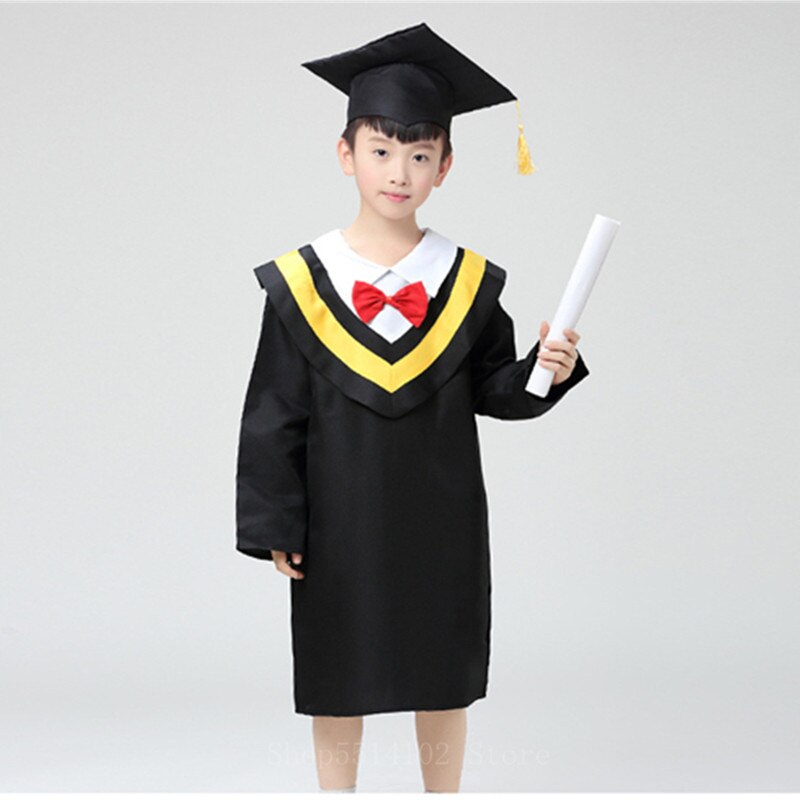 Kinderen vrijgezellenjurk optreden jurk kleuterschool afstuderen fotoshoot kleurblok halslijn strik schooluniform: Kleur 2 / 140cm