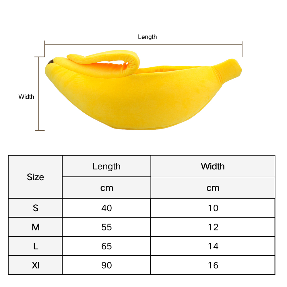 Banane mignon Chat Lit Maison Pour Animaux De Compagnie Chiot Coussin Banane Chenil Portable Tapis Pour Animaux De Compagnie Lits Pour Chats Chaton Doux Cama Gato Fournitures Pour Animaux de compagnie