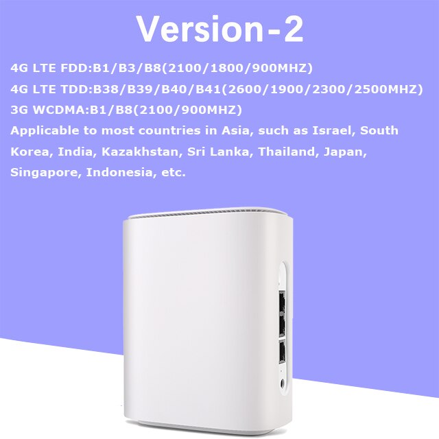 4G Router Katze4 150Mbps Handy, Mobiltelefon WiFi Hotspot Router 4G CPE Sim Karte kabellos Router 32 Benutzer RJ45 schwach LAN LTE drinnen Wifi Router: Weiß-2