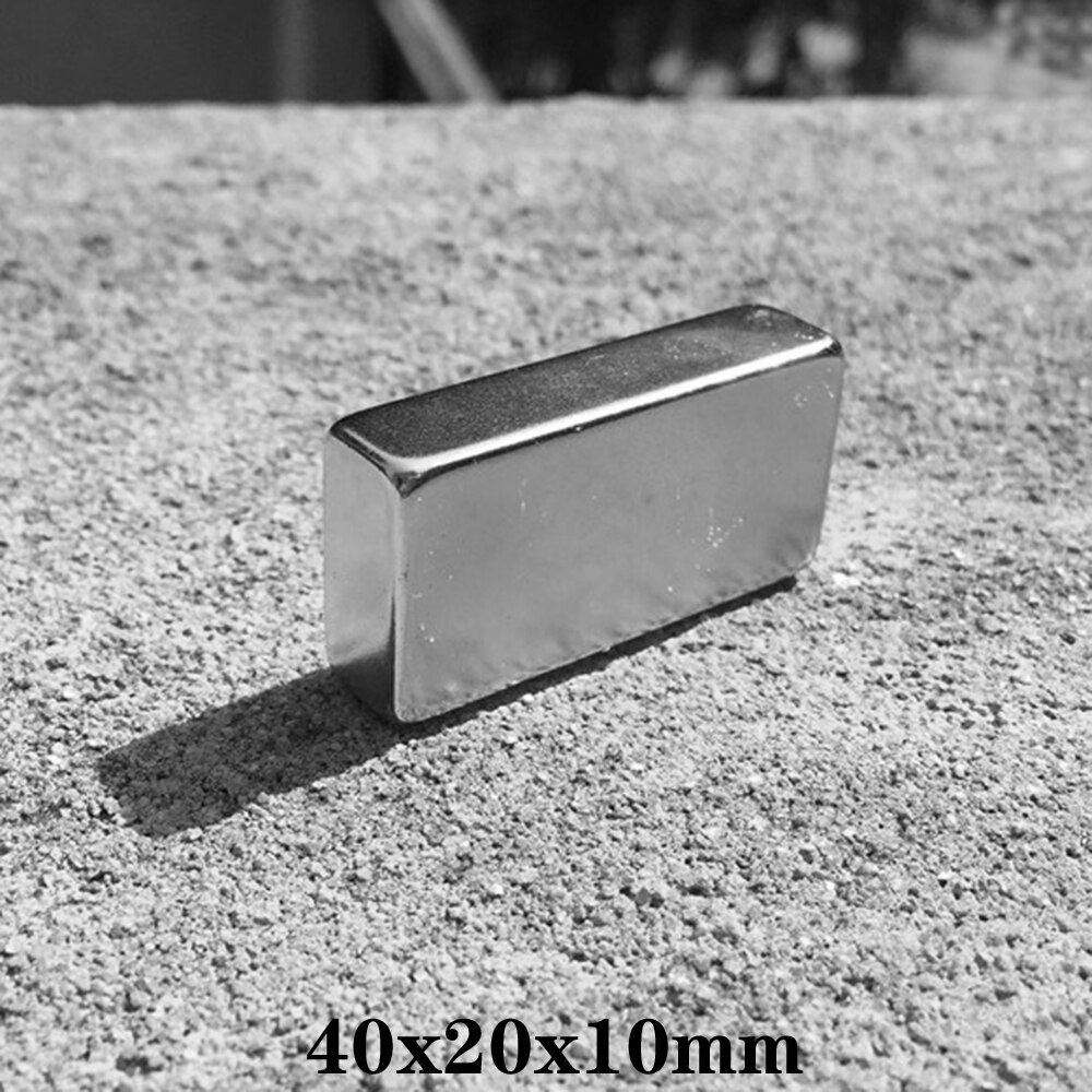 1~15PCS 40x20x10 Quadrate Powerful Magnets Strip DIY Permanent Magnetic 40x20x10mm Super Powerful Neodymium Magnet 40*20*10 mm