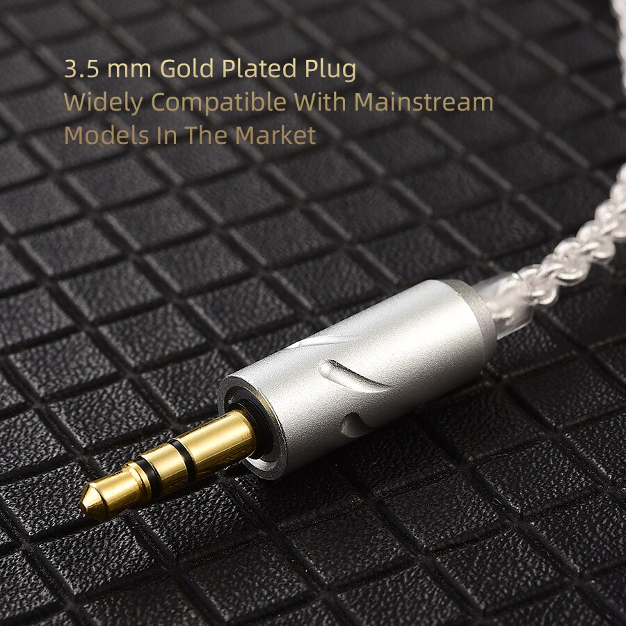 Qkz A1 Zxn Zxt ZX2 ZAX2 VK4 AK6-PRO Hoofdtelefoon Verzilverd Upgrade Kabel 2 Pin 0.75Mm Hoge Zuiverheid Zuurstof koper Oortelefoon Draad