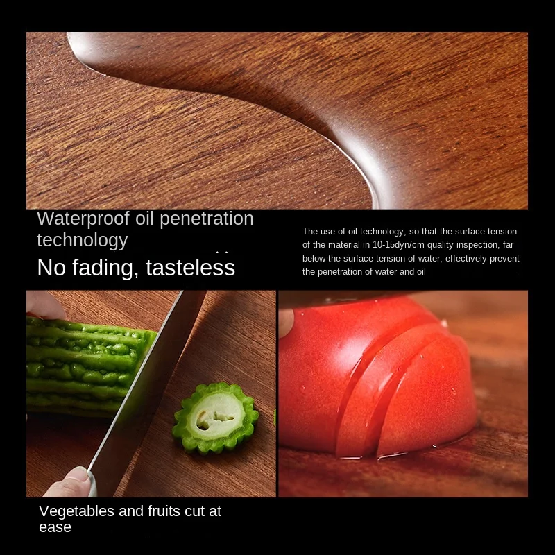 Ebony wood cutting board, kitchen antibacterial and mildew prevention wood chopping board