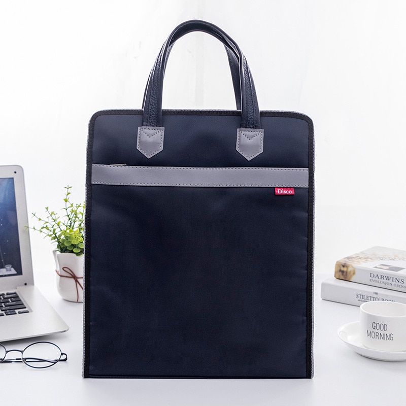 Impermeabile A4 Oxford + PU borsa portadocumenti portatile borsa per computer portatile borsa per ufficio borsa per documenti contratto borsa per studenti