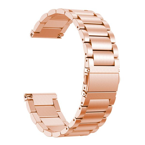 Metal Strap For Fitbit Versa band women strap with pin Screwless Stainless Steel Bracelet Wristbands Replacement Accessories: Rose Gold