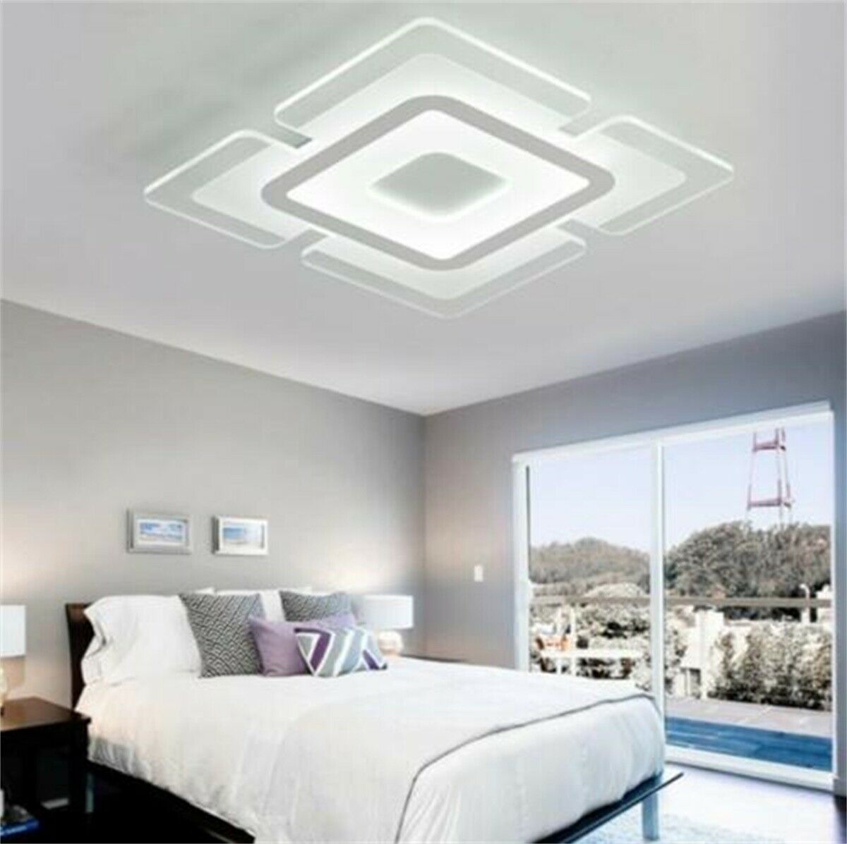 110V-220V Acryl Moderne Led Plafond Verlichting Led Plein Panel Down Light Keuken Slaapkamer Woonkamer wandlamp Wit Warm