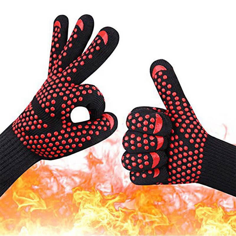 PizzAtHome Grill Wärmedämmung Handschuhe Hohe Temperatur Widerstand 800 ℃ Handschuh Backen Grill Mikrowelle Handschuhe: Muster 5