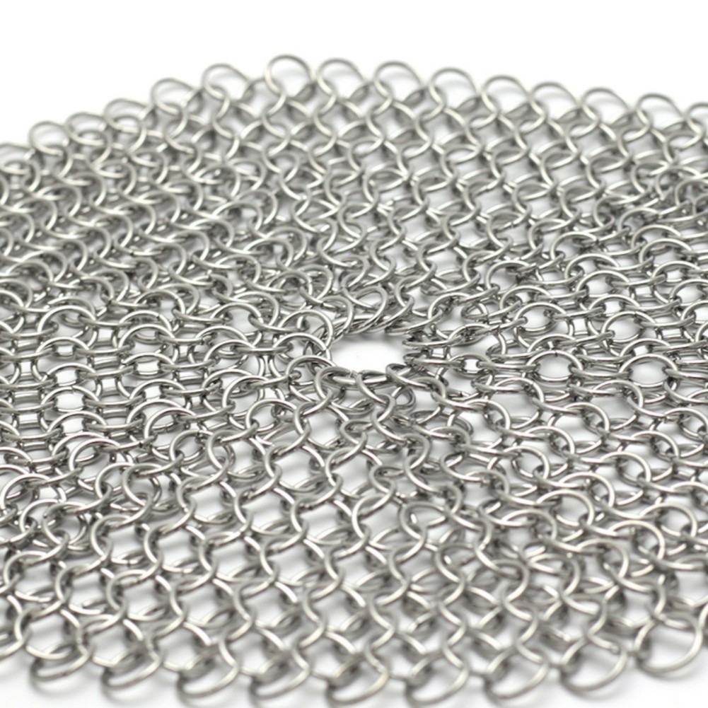 Stainless Steel Chainmail Baking Cover for Skillets Grill Pans Roast Beef Pork Lamb Home Cookware BBQ Kitchen Cooking Tool