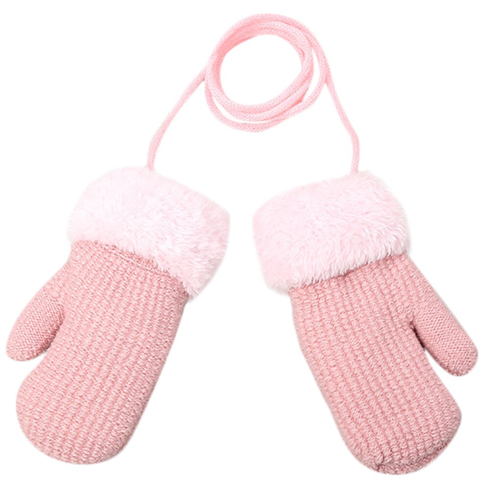 Peuter Baby Meisjes Jongens Outdoor Winter Patchwork Warm Houden Wanten Handschoenen Comfortabele Cute Handschoenen Kid: Beige