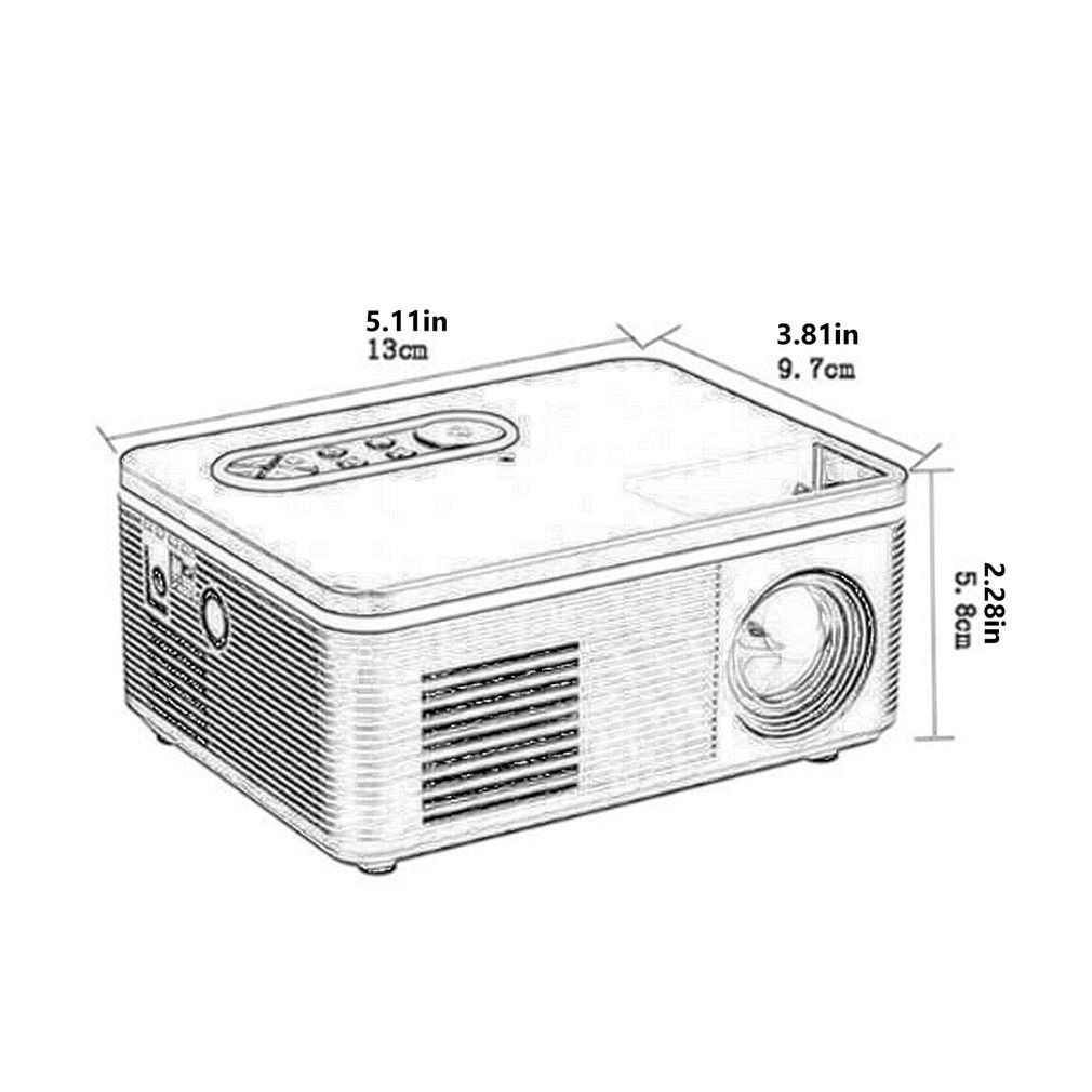 S361 mini projetor led de 320x240 pixels, 600 lúmens, projetor de mídia para casa, suporte para alto-falante embutido multilíngue auge