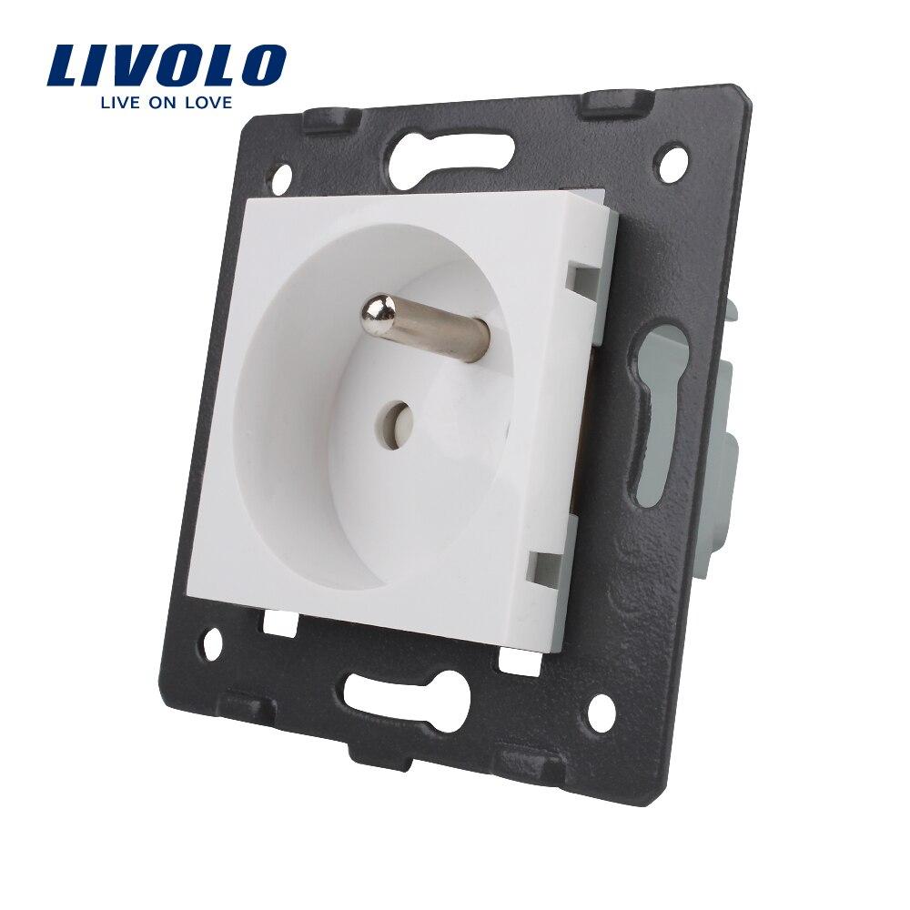 LIVOLO VL C7 1V 15 Presa TV per antenna, con pannello in vetro, VL C7 SR 15, colore: grigio LIVOLO VL C7 1V 15 Presa TV per antenna, con pannello in vetro, VL C7 SR 15, colore: grigio