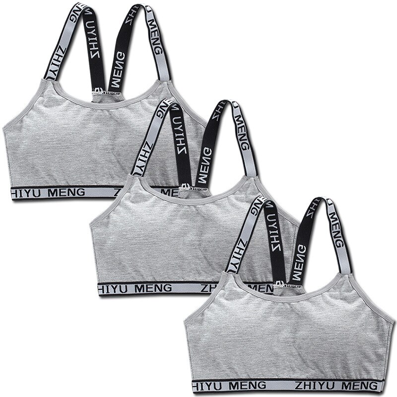 3pc bh tienermeisjes trainingsbeha's sling linnen beha jong meisje brief kinderen buis top onderwerp voor tiener vest lingerie 9 11: Set van  e 3 bh's