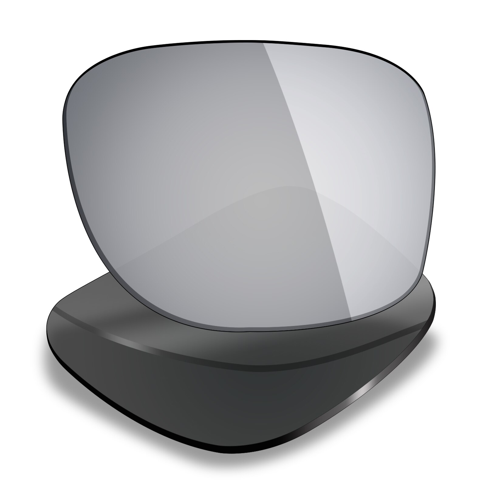 Mryok polariserade ersättningslinser för oakley sliver r  oo9342 solglasögonglas (endast linser) - alternativ: Silver titan