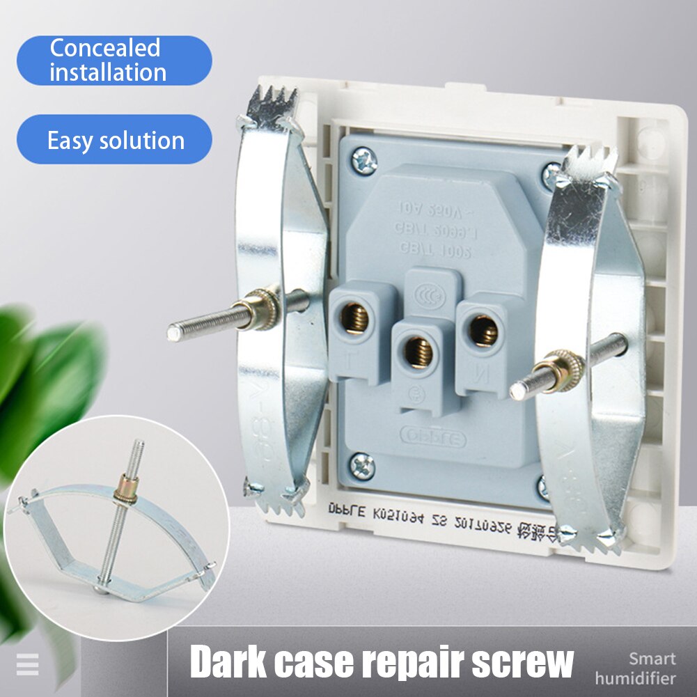 10pcs 86 Type Dark Box repair screw manganese steel replace old Junction box fixed wall Switch Socket Mount Box Cassette repair