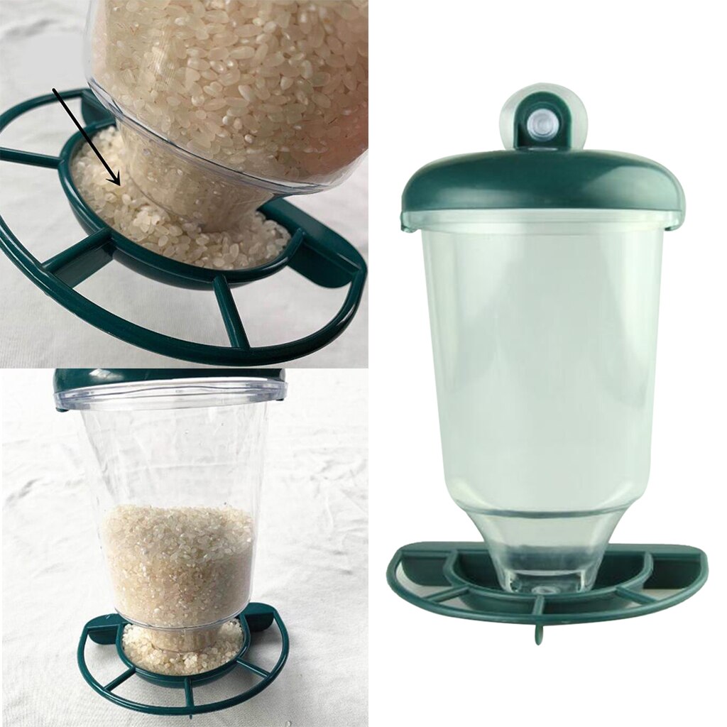 Window Bird Feeder, Outdoor Mirror Suction Hanging Transparent Wild Bird Feeder, Automatic Bird Food Dispenser Perch