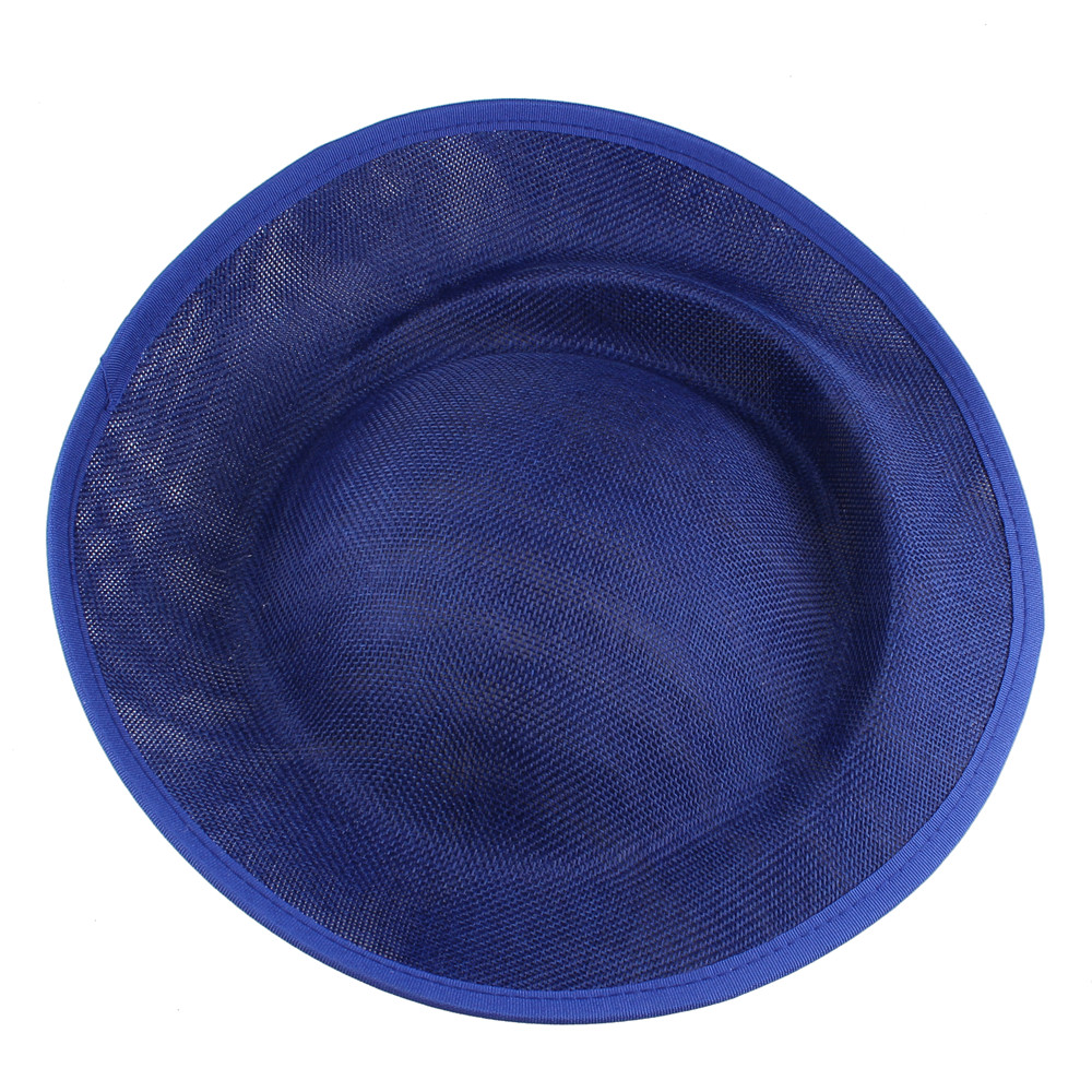 Bride 30CM Round Fascinators Beses Wedding Headdress Ladies Millinery Hat Fascinator DIY Hair Accessories: 4G / Blue