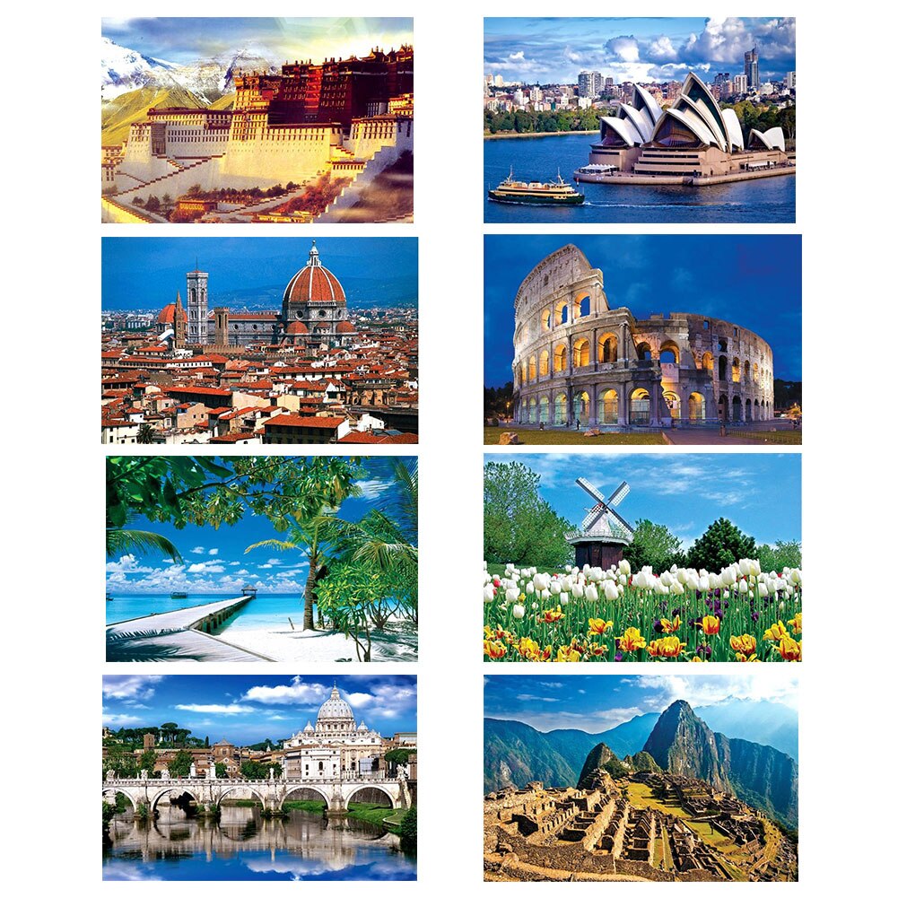 1000Pcs Mini Legpuzzels Houten Papier Puzzel Speelgoed Educatief Puzzel Speelgoed Voor Kinderen/Volwassenen Slaapkamer Decoratie stickers